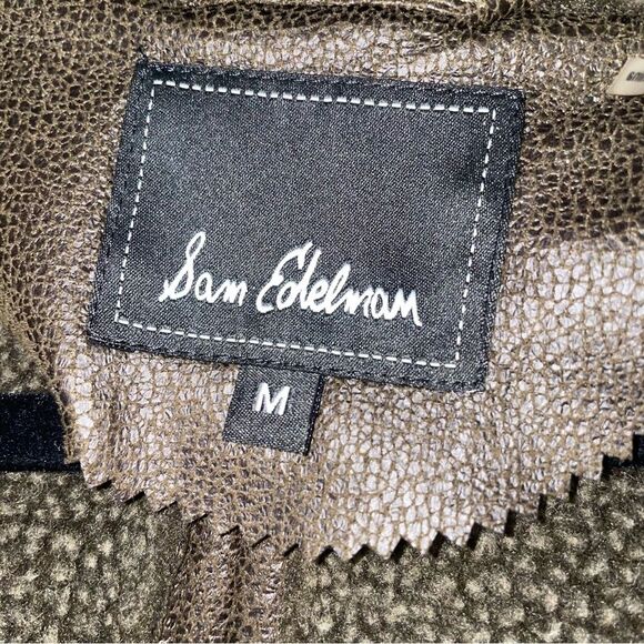 Sam Edelman M Sydney Hooded Faux Shearling Brown Women's Jacket - Picture 5 of 8